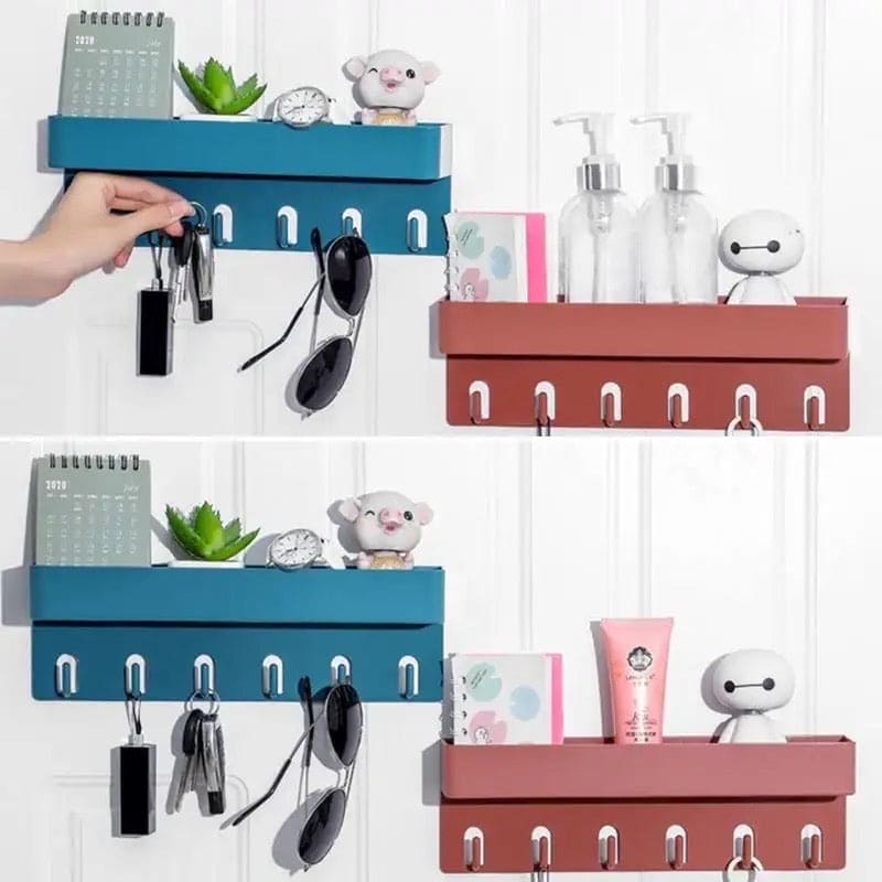 Shower Caddy Basket With Hooks, Wall Mounted Floating Shelf, Multipurpose Countertop Basket, Bathroom Kitchen Storage Rack, Self Adhesive Storage Rack With Hook, Nordic Kitchen Bathroom Rack Shower Caddy Basket With Hooks, Wall Mounted Floating Shelf, Multipurpose Countertop Basket, Bathroom Kitchen Storage Rack, Self Adhesive Storage Rack With Hook, Nordic Kitchen Bathroom Rack